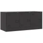 Black steel TV cabinet 99x39x44 cm by vidaXL, TV Furniture - Ref: Foro24-841643, Price: 87,85 €, Discount: %