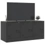 Black steel TV cabinet 99x39x44 cm by vidaXL, TV Furniture - Ref: Foro24-841643, Price: 87,85 €, Discount: %