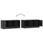 Black steel TV cabinet 99x39x44 cm by vidaXL, TV Furniture - Ref: Foro24-841643, Price: 87,85 €, Discount: %