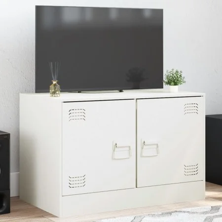 White steel TV cabinet 67x39x44 cm by vidaXL, TV Furniture - Ref: Foro24-841641, Price: 60,22 €, Discount: %
