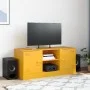 Senfgelber TV-Schrank aus Stahl, 99 x 39 x 44 cm von vidaXL, TV-Möbel - Ref: Foro24-841688, Preis: 78,37 €, Rabatt: %