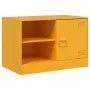 Senfgelber TV-Schrank aus Stahl, 67 x 39 x 44 cm von vidaXL, TV-Möbel - Ref: Foro24-841697, Preis: 61,27 €, Rabatt: %