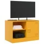 Senfgelber TV-Schrank aus Stahl, 67 x 39 x 44 cm von vidaXL, TV-Möbel - Ref: Foro24-841697, Preis: 61,27 €, Rabatt: %