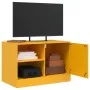 Senfgelber TV-Schrank aus Stahl, 67 x 39 x 44 cm von vidaXL, TV-Möbel - Ref: Foro24-841697, Preis: 61,27 €, Rabatt: %