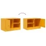 Mustard yellow steel TV cabinet 67x39x44 cm by vidaXL, TV Furniture - Ref: Foro24-841697, Price: 60,98 €, Discount: %