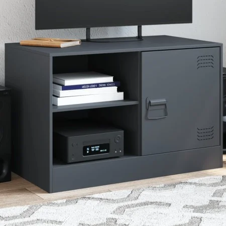 Anthracite gray steel TV cabinet 67x39x44 cm by vidaXL, TV Furniture - Ref: Foro24-841695, Price: 61,29 €, Discount: %