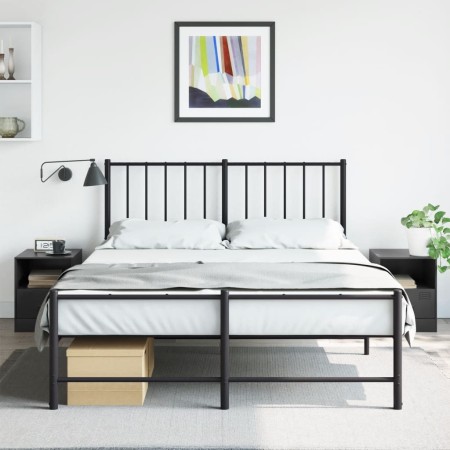 Mesitas de noche 2 unidades acero negro 34,5x39x44 cm de vidaXL, Mesitas de noche - Ref: Foro24-841752, Precio: 77,79 €, Desc...