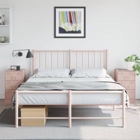 Nachttische 2 Einheiten rosa Stahl 34,5x39x62 cm von vidaXL, Nachttische - Ref: Foro24-841778, Preis: 141,22 €, Rabatt: %