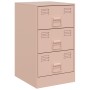 Mesitas de noche 2 unidades acero rosa 34,5x39x62 cm de vidaXL, Mesitas de noche - Ref: Foro24-841778, Precio: 141,16 €, Desc...