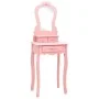 Schminktisch- und Hocker-Set aus rosa Paulownia-Holz, 50x59x136 cm. von vidaXL, Schlafzimmerkommoden - Ref: Foro24-289311, Pr...
