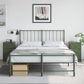 Nachttische 2 Einheiten olivgrüner Stahl 34,5x39x62 cm von vidaXL, Nachttische - Ref: Foro24-841784, Preis: 141,22 €, Rabatt: %