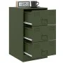 Nachttische 2 Einheiten olivgrüner Stahl 34,5x39x62 cm von vidaXL, Nachttische - Ref: Foro24-841784, Preis: 141,22 €, Rabatt: %