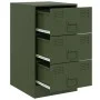 Nachttische 2 Einheiten olivgrüner Stahl 34,5x39x62 cm von vidaXL, Nachttische - Ref: Foro24-841784, Preis: 141,22 €, Rabatt: %