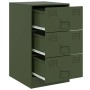 Nachttische 2 Einheiten olivgrüner Stahl 34,5x39x62 cm von vidaXL, Nachttische - Ref: Foro24-841784, Preis: 141,22 €, Rabatt: %