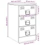 Nachttische 2 Einheiten olivgrüner Stahl 34,5x39x62 cm von vidaXL, Nachttische - Ref: Foro24-841784, Preis: 141,22 €, Rabatt: %