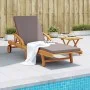 Tumbona con cojín y mesa madera maciza de acacia de vidaXL, Tumbonas - Ref: Foro24-3206363, Precio: 270,23 €, Descuento: %