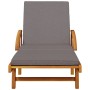 Lounger with cushion and solid acacia wood table by vidaXL, Loungers - Ref: Foro24-3206363, Price: 263,47 €, Discount: %