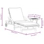 Lounger with cushion and solid acacia wood table by vidaXL, Loungers - Ref: Foro24-3206363, Price: 263,47 €, Discount: %
