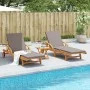Loungers with table 2 units solid acacia wood by vidaXL, Loungers - Ref: Foro24-3206368, Price: 508,76 €, Discount: %
