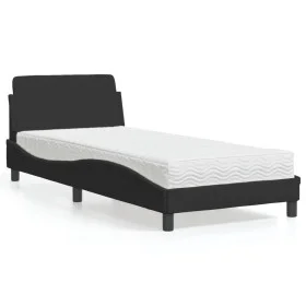 Bett mit schwarzer Samtmatratze 90x190 cm von vidaXL, Betten und Lattenroste - Ref: Foro24-3208313, Preis: 226,63 €, Rabatt: %