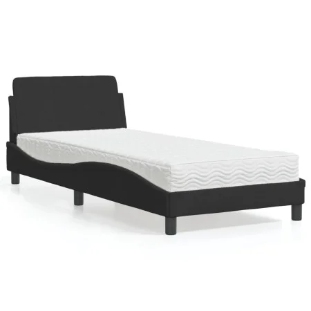 Cama con colchón terciopelo negro 90x190 cm de vidaXL, Camas y somieres - Ref: Foro24-3208313, Precio: 227,48 €, Descuento: %