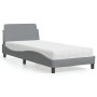 Bett mit hellgrauer Stoffmatratze 90x200 cm von vidaXL, Betten und Lattenroste - Ref: Foro24-3208324, Preis: 237,08 €, Rabatt: %