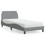 Bett mit hellgrauer Stoffmatratze 90x200 cm von vidaXL, Betten und Lattenroste - Ref: Foro24-3208324, Preis: 245,68 €, Rabatt: %