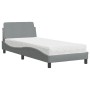 Bett mit hellgrauer Stoffmatratze 90x200 cm von vidaXL, Betten und Lattenroste - Ref: Foro24-3208324, Preis: 237,08 €, Rabatt: %