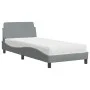 Bett mit hellgrauer Stoffmatratze 90x200 cm von vidaXL, Betten und Lattenroste - Ref: Foro24-3208324, Preis: 245,68 €, Rabatt: %