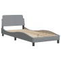 Bett mit hellgrauer Stoffmatratze 90x200 cm von vidaXL, Betten und Lattenroste - Ref: Foro24-3208324, Preis: 237,08 €, Rabatt: %