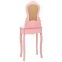 Schminktisch- und Hocker-Set aus rosa Paulownia-Holz, 50x59x136 cm. von vidaXL, Schlafzimmerkommoden - Ref: Foro24-289311, Pr...