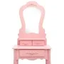 Juego de tocador y taburete madera paulownia rosa 50x59x136 cm by vidaXL, Bedroom Dressers - Ref: Foro24-289311, Price: 86,59...