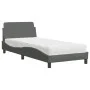 Bed with dark gray fabric mattress 90x190 cm by vidaXL, Beds and slatted bases - Ref: Foro24-3208305, Price: 229,03 €, Discou...
