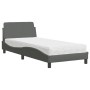 Cama con colchón tela gris oscuro 90x190 cm de vidaXL, Camas y somieres - Ref: Foro24-3208305, Precio: 232,79 €, Descuento: %