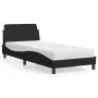 Bed with black fabric mattress 90x200 cm by vidaXL, Beds and slatted bases - Ref: Foro24-3208326, Price: 277,78 €, Discount: %