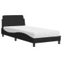 Cama con colchón tela negro 90x200 cm de vidaXL, Camas y somieres - Ref: Foro24-3208326, Precio: 255,54 €, Descuento: %