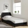 Bed with black fabric mattress 90x200 cm by vidaXL, Beds and slatted bases - Ref: Foro24-3208326, Price: 277,78 €, Discount: %