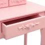 Juego de tocador y taburete madera paulownia rosa 50x59x136 cm by vidaXL, Bedroom Dressers - Ref: Foro24-289311, Price: 86,59...