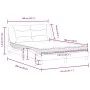 Bed with light gray fabric mattress 140x190 cm by vidaXL, Beds and slatted bases - Ref: Foro24-3208527, Price: 388,52 €, Disc...