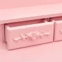Schminktisch- und Hocker-Set aus rosa Paulownia-Holz, 50x59x136 cm. von vidaXL, Schlafzimmerkommoden - Ref: Foro24-289311, Pr...