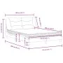 Bed with taupe gray fabric mattress 140x190 cm by vidaXL, Beds and slatted bases - Ref: Foro24-3208531, Price: 404,27 €, Disc...