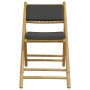 Folding bistro chairs with cushions 4 pcs dark gray bamboo by vidaXL, Garden chairs - Ref: Foro24-3208925, Price: 202,71 €, D...
