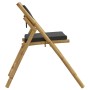 Folding bistro chairs with cushions 4 pcs dark gray bamboo by vidaXL, Garden chairs - Ref: Foro24-3208925, Price: 202,71 €, D...