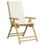 Klappbare Bistrostühle mit Kissen 4 Stück cremeweißer Bambus von vidaXL, Gartenstühle - Ref: Foro24-3208927, Preis: 415,37 €,...