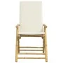 Folding bistro chairs with cushions 4 pcs cream white bamboo by vidaXL, Garden chairs - Ref: Foro24-3208927, Price: 421,35 €,...