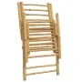 Folding bistro chairs with cushions 4 pcs cream white bamboo by vidaXL, Garden chairs - Ref: Foro24-3208927, Price: 421,35 €,...