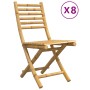 Klappbare Gartenstühle 8 Einheiten Bambus 43x54x88 cm von vidaXL, Gartenstühle - Ref: Foro24-3278519, Preis: 540,62 €, Rabatt: %