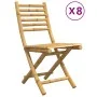 Sillas de jardín plegables 8 unidades bambú 43x54x88 cm de vidaXL, Sillas de jardín - Ref: Foro24-3278519, Precio: 534,71 €, ...
