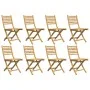 Sillas de jardín plegables 8 unidades bambú 43x54x88 cm de vidaXL, Sillas de jardín - Ref: Foro24-3278519, Precio: 534,71 €, ...