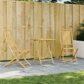 3-piece bamboo garden table and chairs set by vidaXL, Garden sets - Ref: Foro24-3278525, Price: 201,14 €, Discount: %